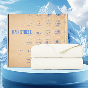 English Elm 1-piece Queen Cooling Comforter Nylon Spandex Shell Wave Quilted Breathable Lightweight Fill Ivory B035P408405