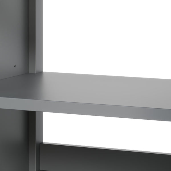 English Elm Christopher Knight Home® - 30" Bathroom Vanity with Ceramic Sink, Solid Wood Legs, Adjustable Shelf, Tip-Out Tray, Soft-Close Hinges, Silver Knobs, Moisture-Resistant Finish Gray N817P286250G