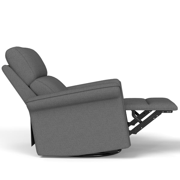 English Elm 270° Swivel Power Recliner Velvet Glider Rocker with Usb Ports for Living Room W1028S00057