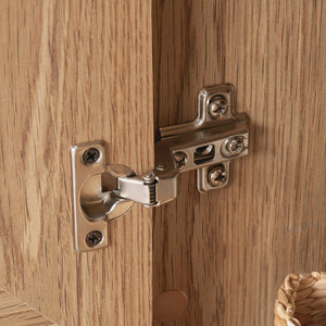 English Elm Night Stand - Rustic Brown Compact Storage Solution With Reversible Door, Ideal For Small Spaces B356P367971