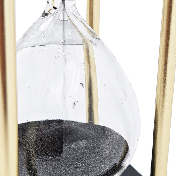 English Elm Set Of 2, Elegant Black Sand Hourglass Timers With Metal Frame - Perfect For Home Or Office Decor W2078P278695-GIGA