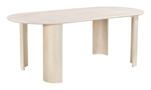 Risan Dining Table Natural 109857 Zuo Modern