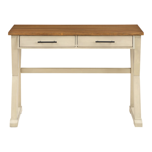 OSP Home Furnishings Jericho Rustic Writing Desk Antique White