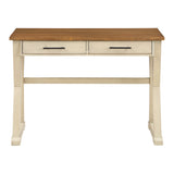 OSP Home Furnishings Jericho Rustic Writing Desk Antique White