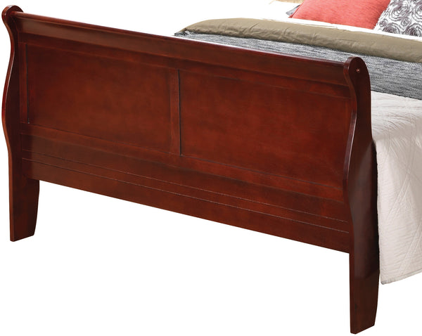 English Elm Charming Traditional Full Bed with Warm Finish, Durable Particleboard Frame and Timeless Design for Cozy Bedrooms Cherry 74 L x 6 W x 3 H B078S00269