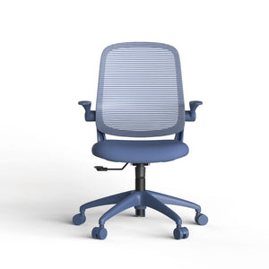 English Elm Ergonomic Mesh Back Task Chair with Flip Armrests High Density Foam Seat 500lb Capacity Blue W5280P464458