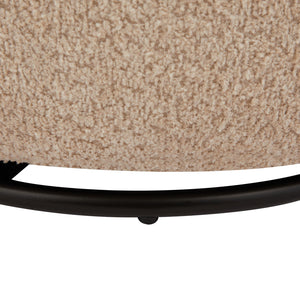 English Elm Accent Cloud Chair with 360° Swivel, Plush Fabric Upholstery, Space-Saving Design, Holds 260 lbs Beige W820S00069
