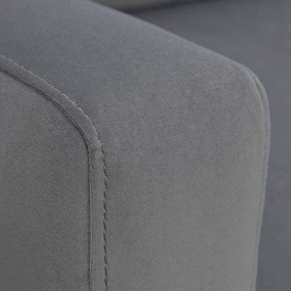 English Elm 1pc Mid-century Modern Accent Chair Microfiber Upholstery Tapered Legs Cozy Seating Gray B011P201583