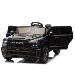 English Elm 24v Licensed Dodge Ram 2500 Kids Ride on Truck with Remote and 4-wheel Suspension W1578P305880