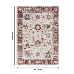 English Elm Oxford Traditional Area Rug Polyester Pile Jute Backing for Living and Dining Rooms B186P428914