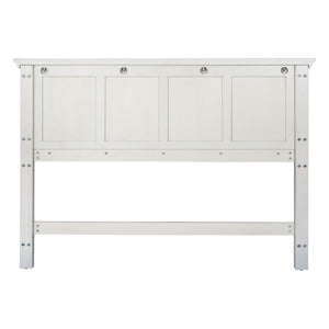 OSP Home Furnishings Farmhouse Queen Headboard Rustic White