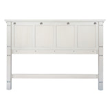 OSP Home Furnishings Farmhouse Queen Headboard Rustic White