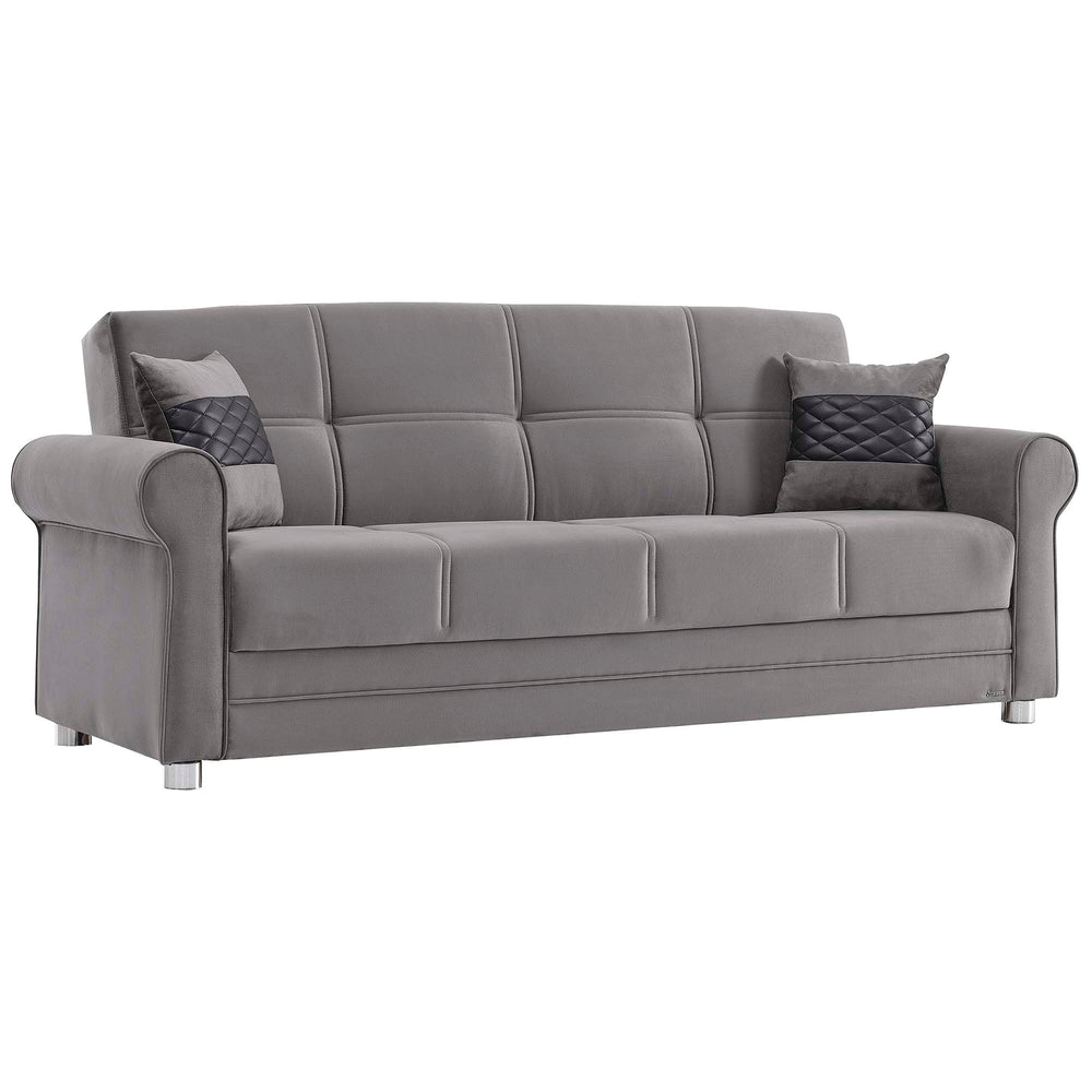 English Elm PrimeNest Liora Collection Microfiber Upholstered Convertible Sofabed with Storage, Click-Click Sleeper B030P286493