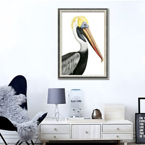English Elm Set Of 2 Pelican Canvas Prints In Solid Wood Frames – Modern Coastal Wall Art For Living Rooms & Bedrooms T3976P383229-GIGA