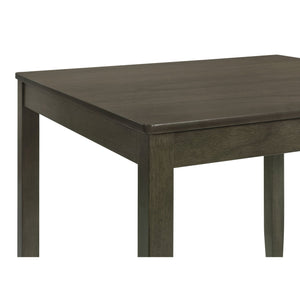 English Elm Rowland 5-Piece Dining Set with Honey Wood Table and Slat-Back Chairs, Black Leatherette Cushions Crafted for Casual Elegance Charcoal B062P353276