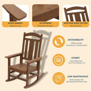 English Elm Folding Adirondack Chair Outdoor Hips Resin Weather Resistant Patio Deck Seating T3609P482831
