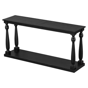 English Elm U_Style Vintage Wood Grain Console Table - Stylish Space-Saving Entryway Design With Lower Shelf N711P256976B-GIGA
