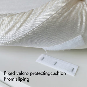 English Elm Wall-Mounted Entryway Shelf Bench with Hooks, Padded Cushion & Closed Shoe Cabinet for Hallway W808P316356