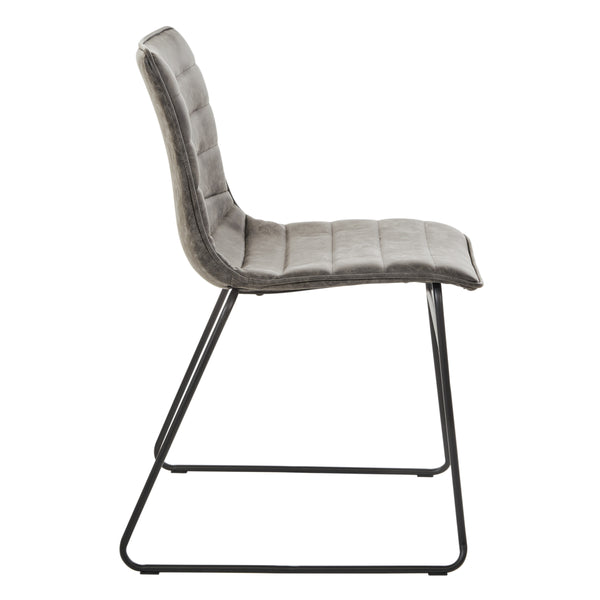 OSP Home Furnishings Halo Stacking Chair  - Set of 2 Charcoal