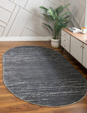 Unique Loom Oasis Calm Machine Made Abstract Rug Gray, Ivory 5' 0" x 8' 0"