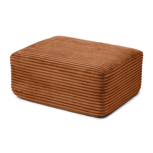 English Elm Corduroy Cloud Ottoman Frameless Memory Foam Modular Footrest for Living Room Lounging Orange W1117P387980