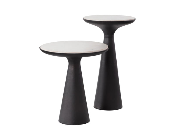 Sunpan Chizu Nesting End Tables - Stylish, Space-Saving Design with Durable Stainless Steel Legs and Easy Care Bronze