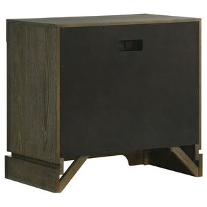 English Elm Lincoln Eastern King Bedroom Set with Led Headboard Two-tone Wood and White Panels B062S01541