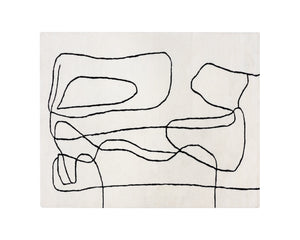 Sunpan Tilda Hand-tufted Wool Rug: Chic Monochrome Design In Soft Low Pile For Elegant Home Décor White Wool 111977