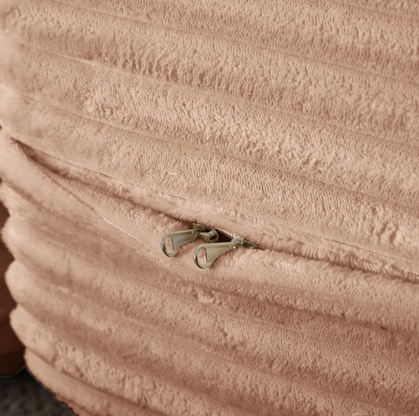 English Elm Modern Full Size Folding Sofa Bed with Plush Corduroy, 2 Pillows, 15" Foam Mattress, No Assembly Required Pink W1885P347085