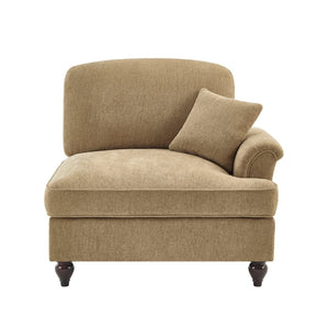 English Elm Sofa Rsf Sectional Chenille Upholstery with Spindle Legs and Detachable Ruffle Skirt W3041P332575