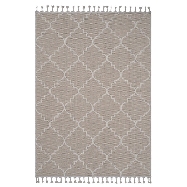English Elm Guros Collection 8X10 Ivory Trellis Area Rug - Durable, Easy-Care Design For Indoor/Outdoor Spaces B189P183470