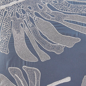 JLA Home Harbor House Blue - Cotton Tropical Leaf 6-Piece Comforter Set — Coastal Green & Blue Print, OEKO-TEX Certified Luxury HH10-1621