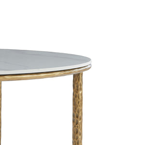 English Elm Sintered Stone Square Dining Table with Hand Hammered Iron X Base Artisan Craft Forged Brass N771P400389Z