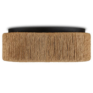 Brownell Flush Mount Ceiling Light Fixture - Bohemian Style with Acrylic Diffuser & Blacksmith Finish