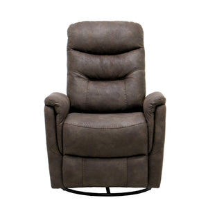 English Elm Wallace & Bay - Brown Swivel Gliding Recliner in Tawny Brown Fabric — Contemporary Comfort, Easy-Care, Space-Smart Design B361P384415