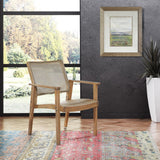 OSP Home Furnishings Lavine Cane Armchair Rustic Natural