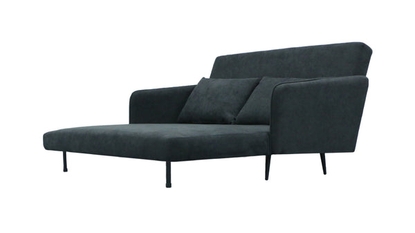 English Elm Lawson 61" Black Fabric Convertible Loveseat Sleeper with Pillows — Space-Saving Chic for Small Homes B061P264639
