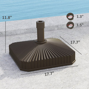 English Elm Easy Fillable Hdpe Square Patio Umbrella Stand Base with Uv Resistant Weatherproof Design T3971P425887