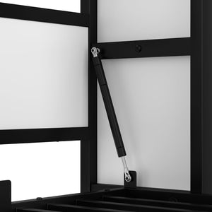 English Elm Twin Space-Saving Murphy Bed With Shelves – Stylish Foldable Metal Wall Bed For Compact Living Spaces W1580S00149-GIGA