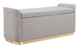 Dobo Storage Bench Gray 109995 Zuo Modern