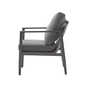English Elm Christopher Knight Home® - [Set Of 2] Gray Aluminum Lounge Chairs With Plush Cushions And Modern Rope Accents For All Spaces N767P237034G_2