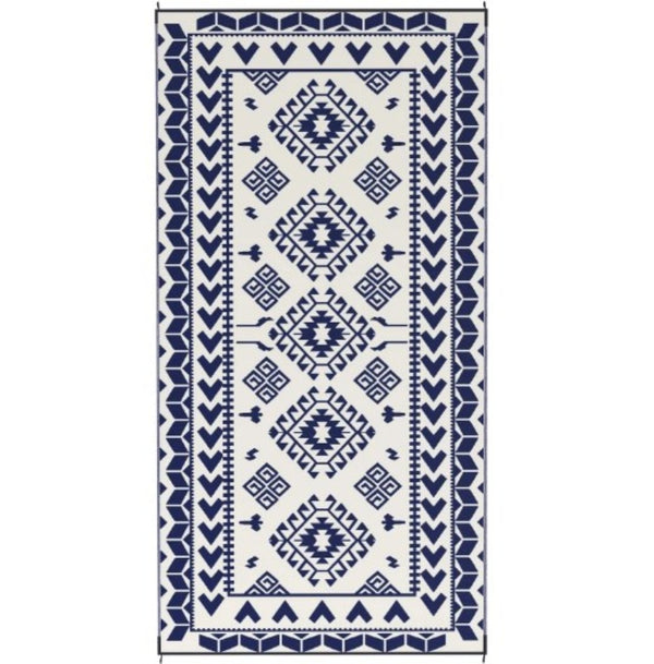 English Elm Patio Rug Reversible Polypropylene Geometric Outdoor Mat for Camping Rv Lawn Use T3971P421628