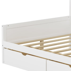 English Elm Wooden L-shape Twin Daybed with Desk Bookshelf and Nine Storage Compartments N733S351668K