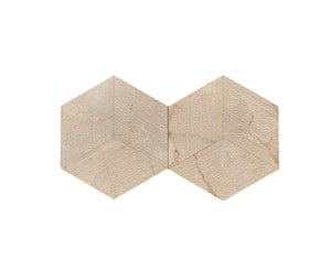 English Elm Hexagon Gold Beige Yellow Marble Tiles - Textured Fluted Finish For Stunning Bathroom Walls & Accents W1696P262336