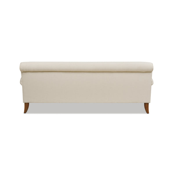 English Elm Jennifer Taylor Home - Alana Lawson Three-Cushion Tightback Sofa In Light Beige Linen - Stylish, Durable, And Comfortable Seating B2719P238313