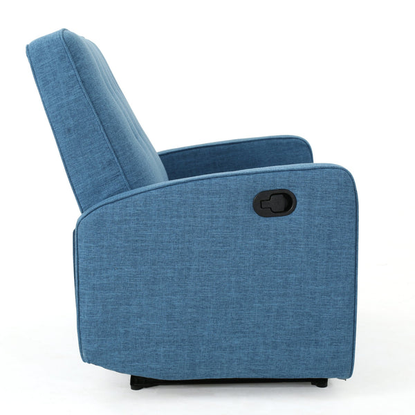 English Elm Christopher Knight Home® - 47" Wide Manual Standard Recliner with Plush Fabric Upholstery, Spacious 47" Seat, Durable Frame, Comfort Blue 61259.00MBLU