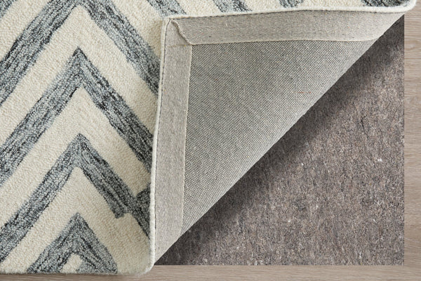 Feizy Rugs Wallace Hand-tufted Wool Rug - Durable Geometric Design For Contemporary And Traditional Spaces Gray,Ivory Wool Wal8a42fgry000f00