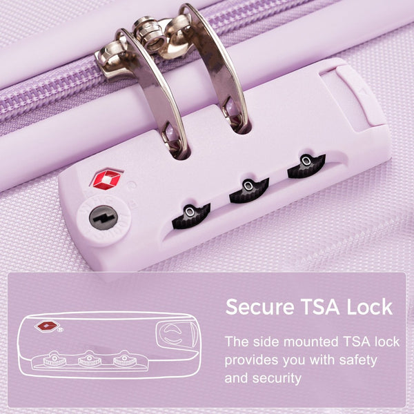 English Elm Luggage Sets 3 Piece Abs Hardshell Spinner Suitcase with Tsa Lock Lightweight Travel N726P203164B