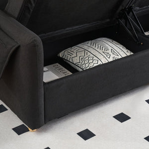 English Elm 79.50" Teddy Cotton-Linen Sofa With Sleek Metal Legs - Stylish Three-Seater For Modern Living Spaces W3356S00029