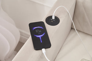 English Elm Twin Velvet Upholstered Daybed with Trundle, V-Pattern Backrest, USB Port, Side Pockets, Sturdy Design Beige W1361S00041